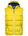 Heren Bodywarmer Daiber JN1076 Sun Yellow-Wit